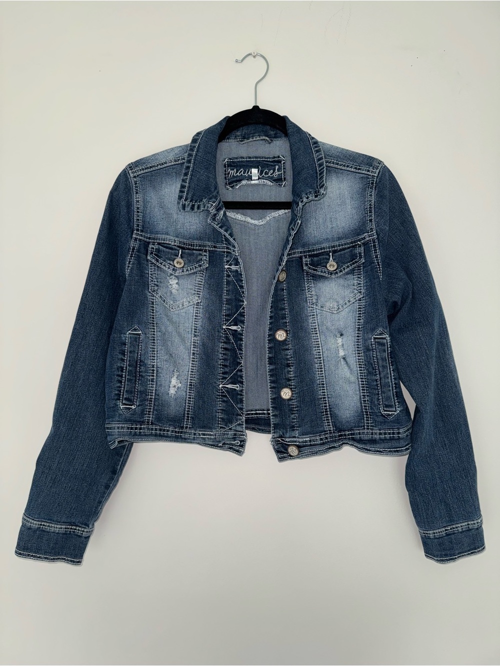 Maurices Blue Washed Denim Jacket - Picture 6 of 7
